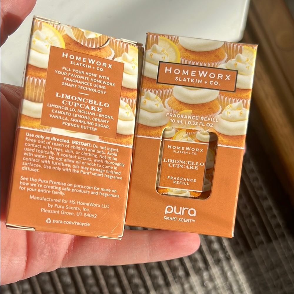 2 Limoncello Cupcake Pura Homeworx Slatkin + co. 10mL refills